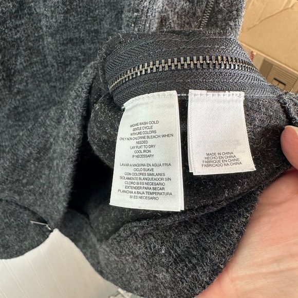 Rachel Roy Gray Sweater Long Sleeve Zipper Detail size‎ XL - Picture 3 of 5